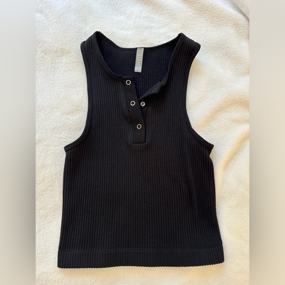 Black Button Up Top